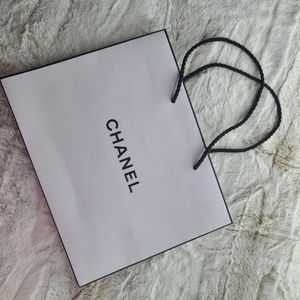 White Channel Shopping Bag